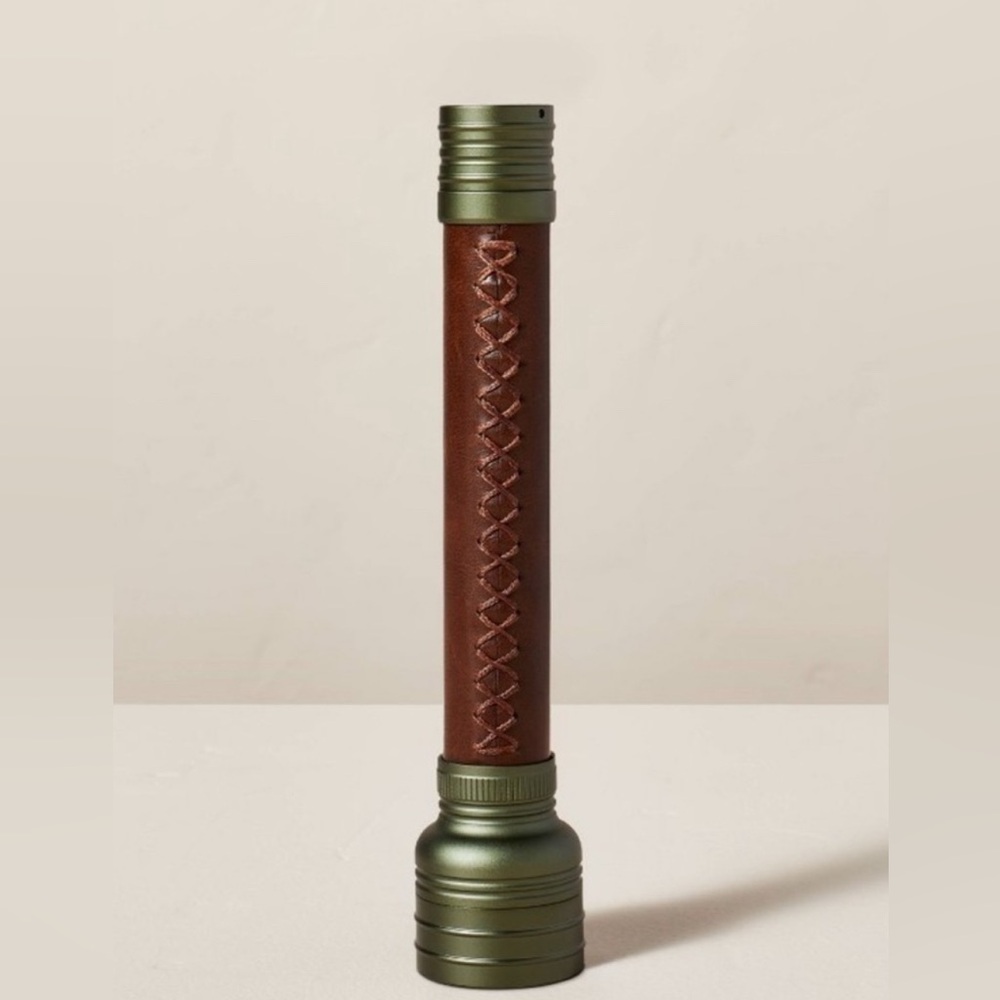 NWT Hearth & Hand Green and Brown LED Flashlight - Picture 2 of 4